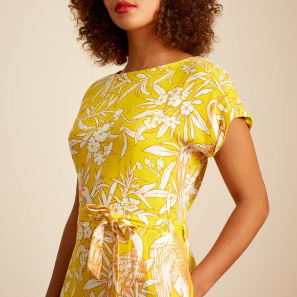 King Louie, Betty Yuca Dress, Mimosa Yellow, Size 40 (EU), EUC - Picture 2 of 5